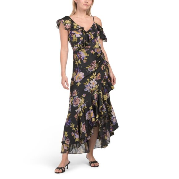 CINQ A SEPT BLACK MULTI Nara Dress
